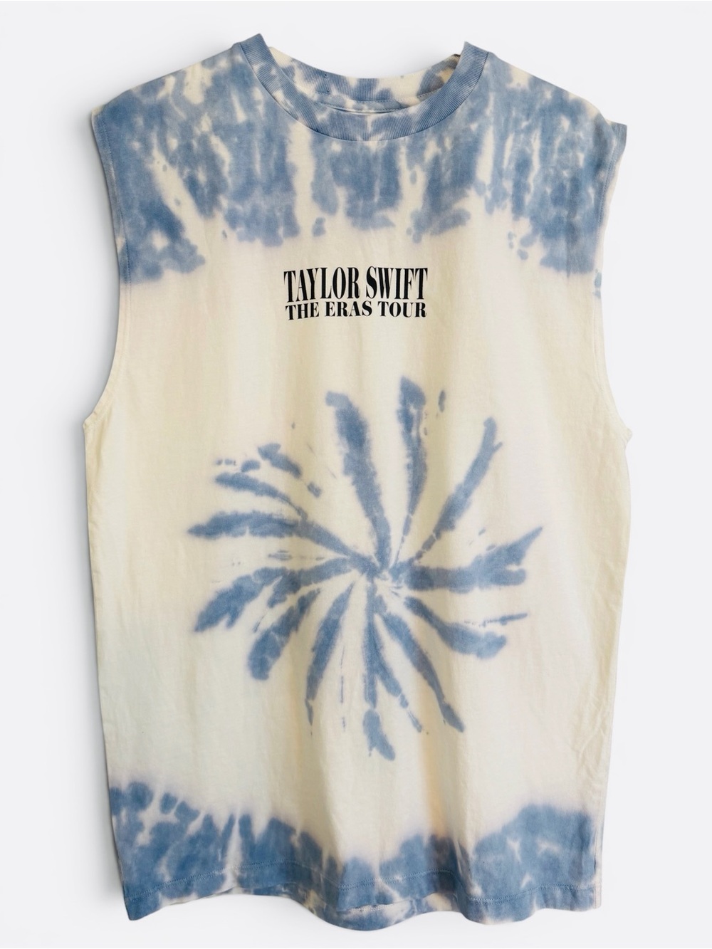 Authentic Taylor Swift The Eras Tour Blue Tie-Dye Cotton Muscle Tank Size Medium